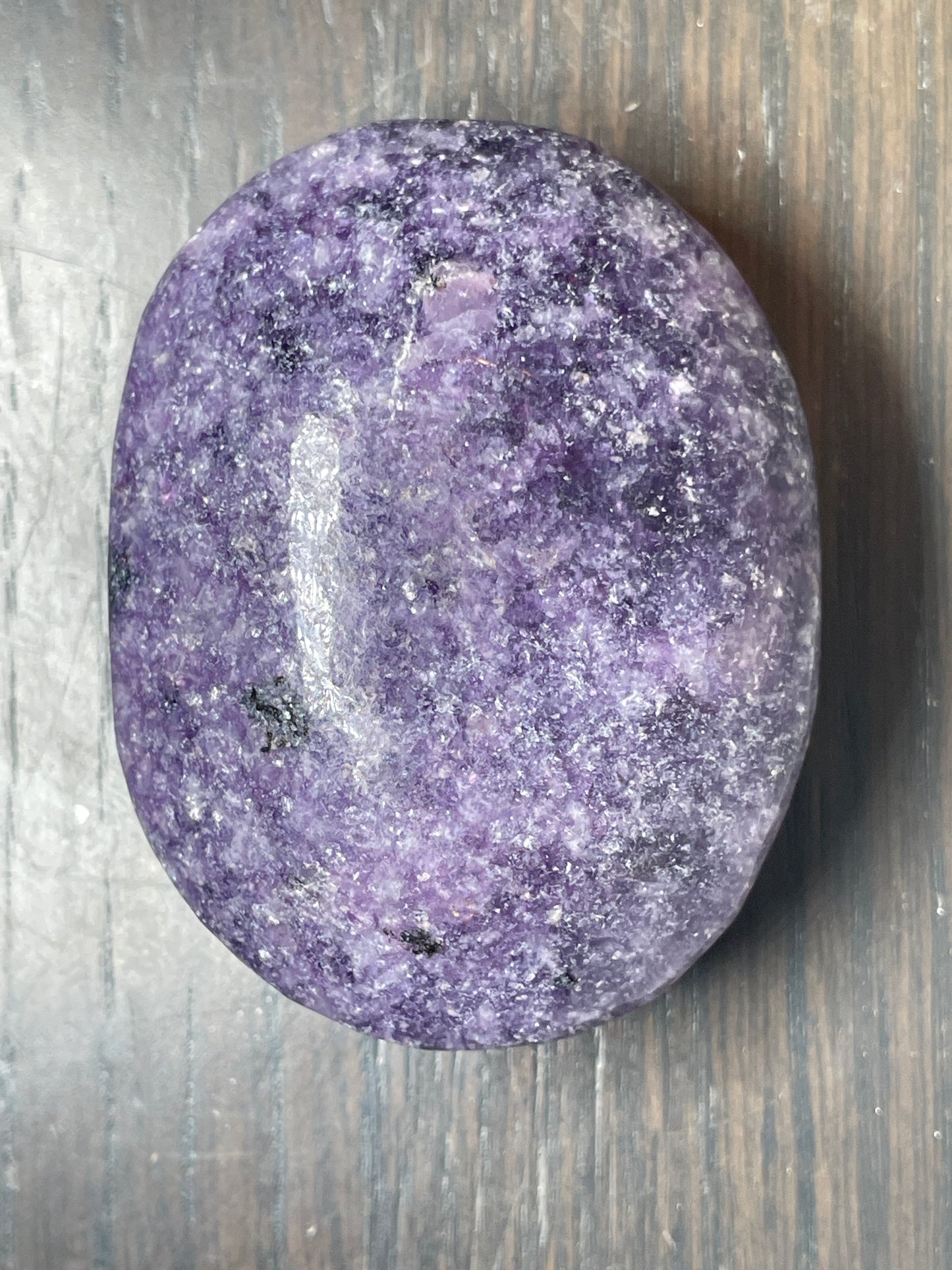 Lepidolite - Crystal Palm Stone