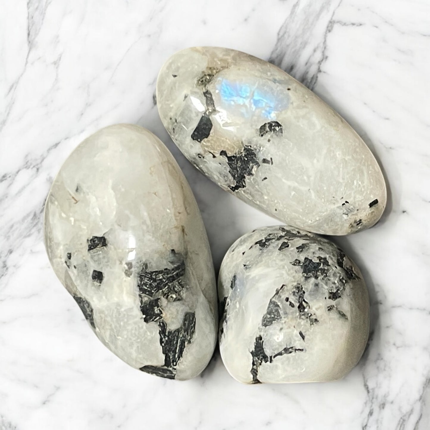 Rainbow Moonstone Crystal Tumbles