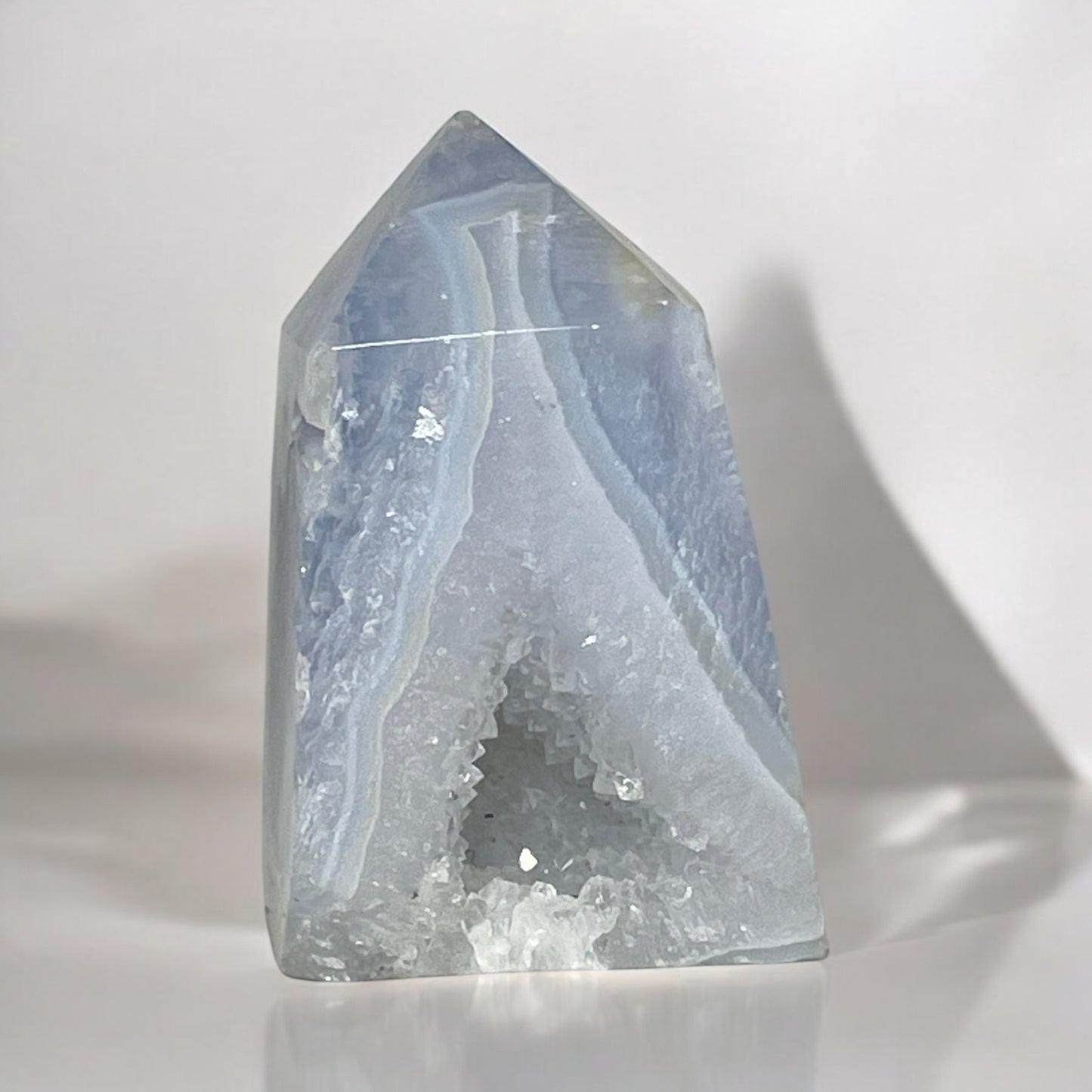 Blue Lace Agate Crystal Tower