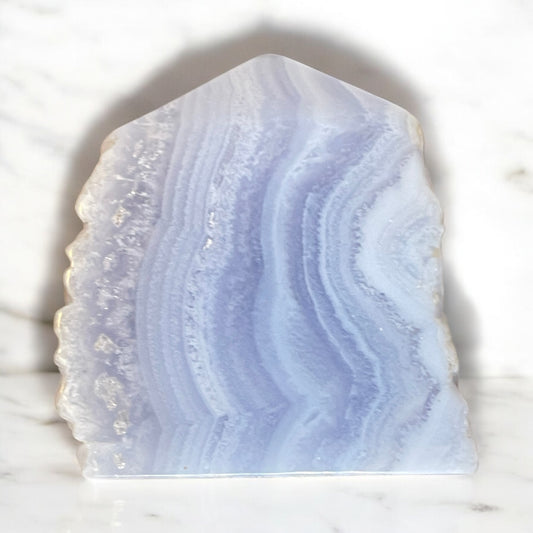 Blue Lace Agate Crystal Tower