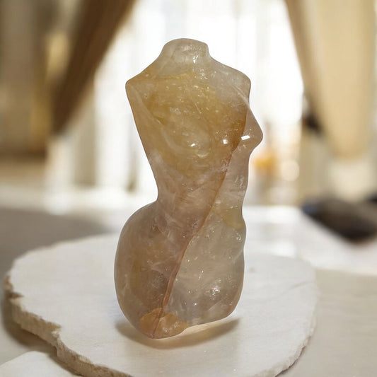 Goddess - Golden Healer  Crystal Carving