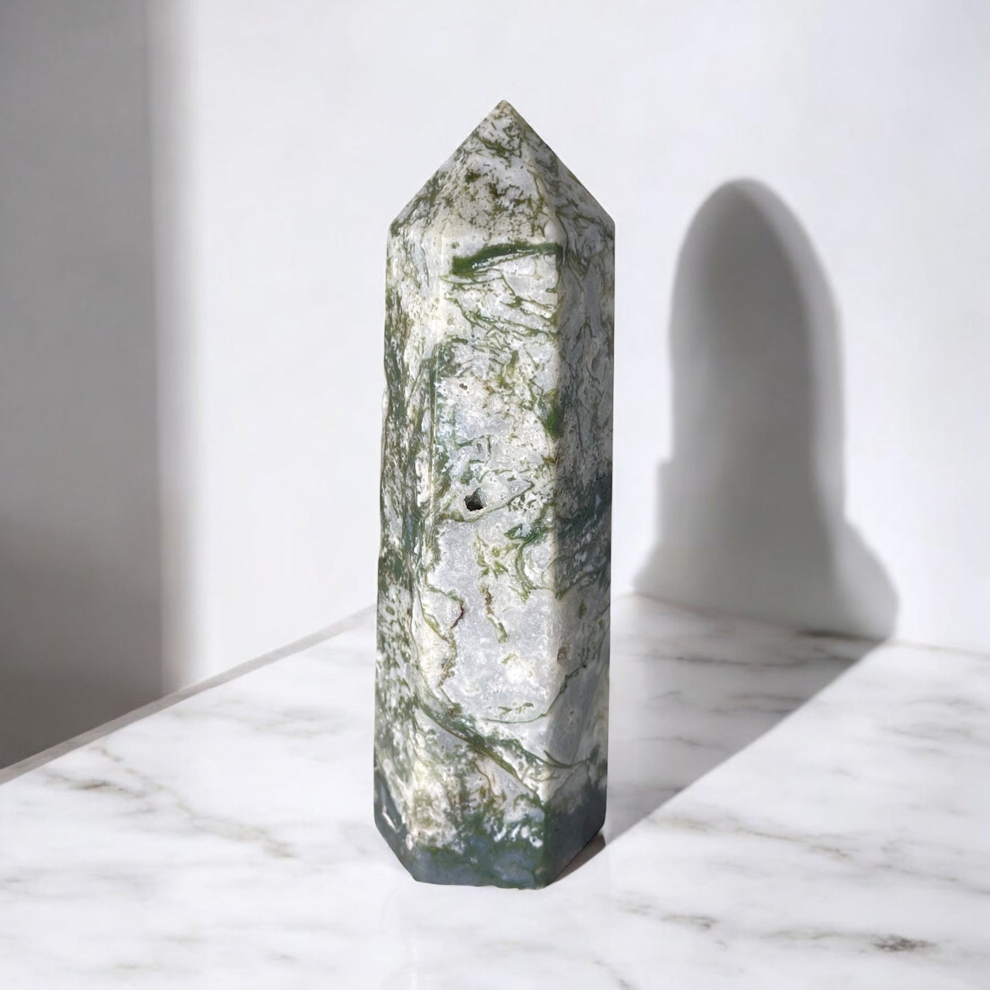 Moss Agate - Crystal Tower