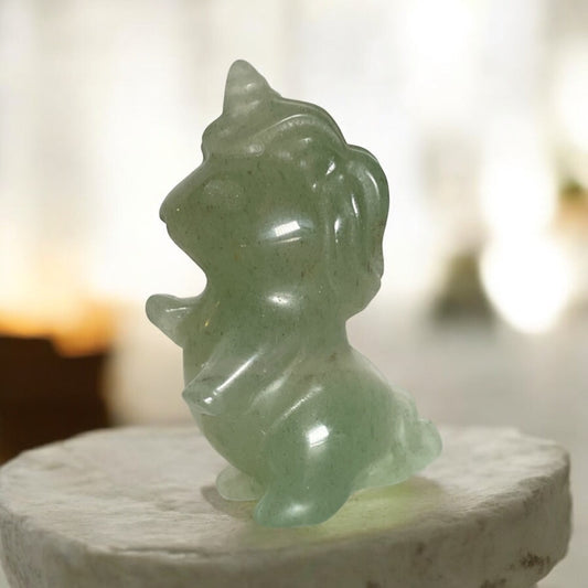 Unicorn - Green Aventurine Crystal Tower