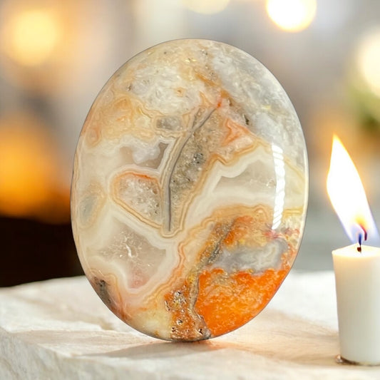 Crazy Lace Agate - Palm Stone