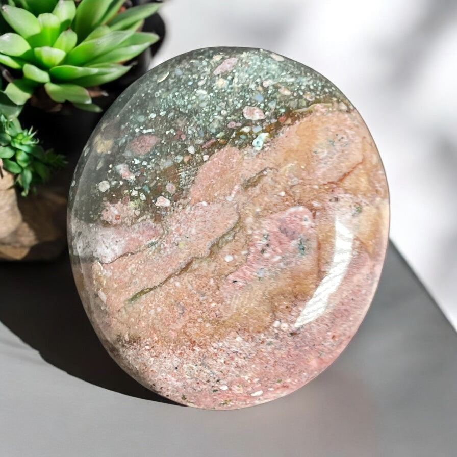 Ocean Jasper - Crystal Palm Stone