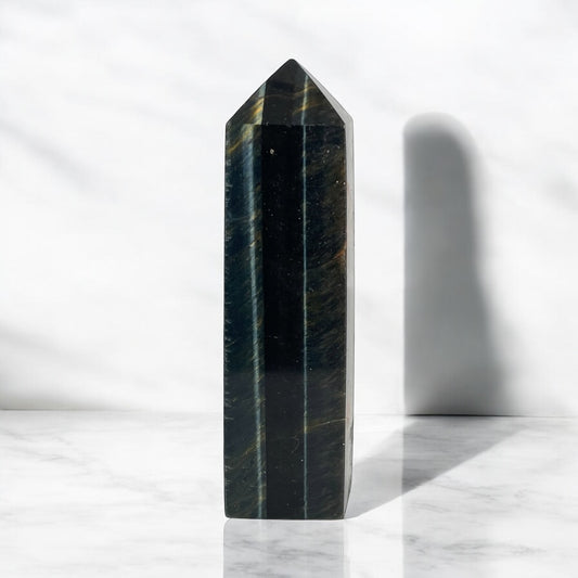 Blue Tigers Eye - Crystal Tower