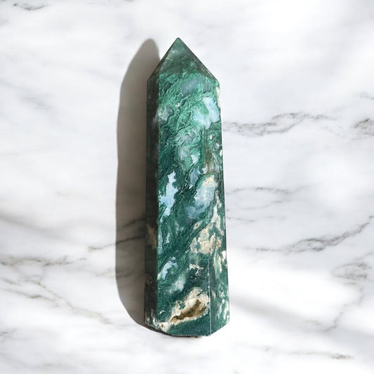 Moss Agate - Crystal Tower