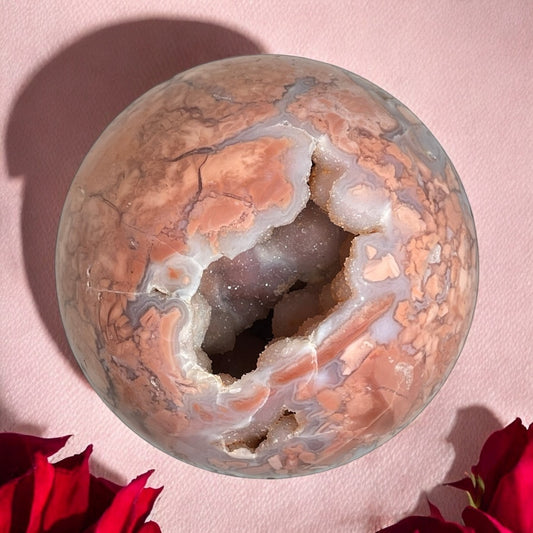 Pink Amethyst Crystal Sphere