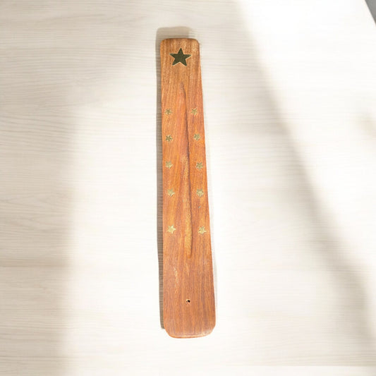 Wooden with Star Incense Holder